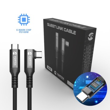 Kabel VortexVR 5m 10 Gbps PD100W (rychlonabíjení) Usb-c na Meta Quest Link
