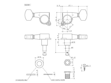 GOTOH SG381-07 одинарный ключ (BK, R)