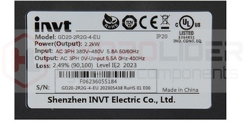 SILNIK ELEKTRYCZNY 2,2kW 400V I REGULATOR OBROTÓW FALOWNIK WEKTOROWY