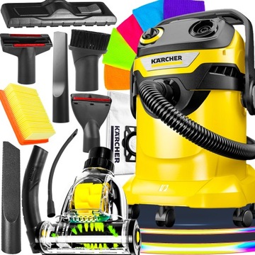 ODKURZACZ BEZWORKOWY WD5 KARCHER UNIWERSALNY 4500W TURBOSZCZOTKA ZESTAW XXL