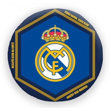 ПОДУШКА JASIEK 35x35 REAL MADRID ROYALS ДЛЯ ФАНАТЕЛЯ В ПОДАРОК, СИНИЙ