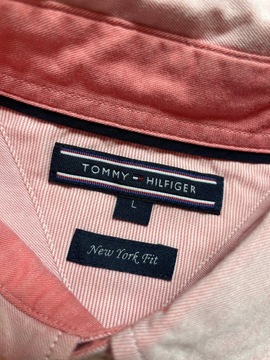 Koszula męska Tommy Hilfiger Różowa New York Fit L