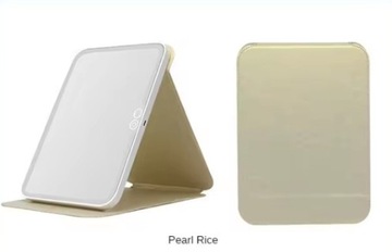 ЗЕРКАЛО КОСМЕТИЧЕСКОЕ ДЛЯ МАКИЯЖА СО СВЕТОДИОДНОЙ ПОДСВЕТКОЙ, ЗАКРЫТОЕ, РУЧНАЯ РАБОТА В КОРПУСЕ