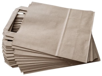 Torba papierowa 18x8,5x23cm brązowa 250szt z uchem