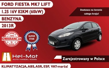 Ford Fiesta VII Hatchback 5d 1.25 Duratec 82KM 2013 Ford Fiesta MK7 LIFT, 2013r, Klima, Manual, Zarejstrowany w Polsce, VAT-ma, zdjęcie 3