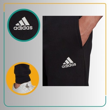 Spodnie Męskie Adidas Dresowe Czarne Bawełna Entrada 22 Sweat Pants M