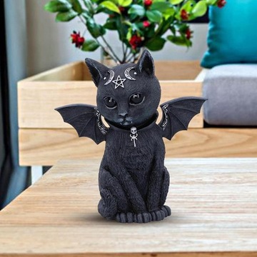 Статуэтка кошки, украшение статуи из смолы для Хэллоуина, 2 шт.