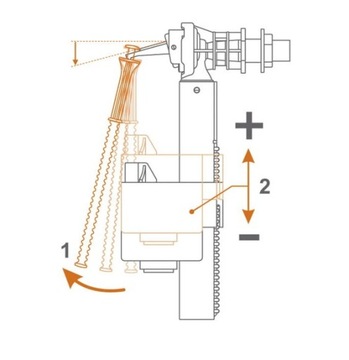Клапан наполнительный для бачка 3/8 KK-POL поплавок