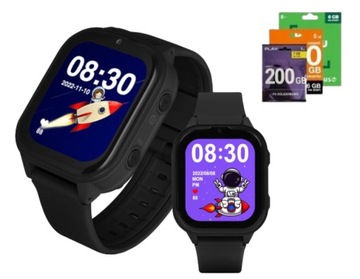 Smartwatch Garett Kids Sun Ultra 4G Czarny LOKALIZATOR APARAT ROZMOWY