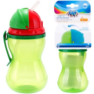 CANPOL KUBEK BIDON ZE SŁOMKĄ RURKĄ 370ML 12m+