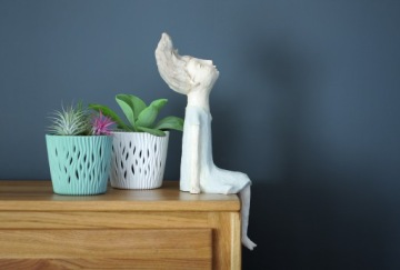 ПЕСОЧНЫЙ КРУГЛЫЙ ГОРШОК DSR160 БЕЛЫЙ + ВСТАВКА