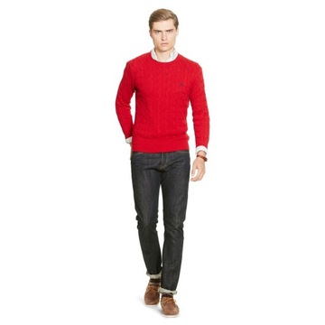 Sweter Ralph Lauren Cable Knit Tussah Silk L