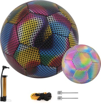 ГОЛОГРАФИЧЕСКИЙ СВЕТООТРАЖАЮЩИЙ МЯЧ ДЛЯ ФУТБОЛА 21,5 СМ