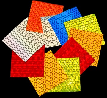 НАКЛЕЙКИ СВЕТООТРАЖАЮЩИЕ САМОКЛЕЯЩИЕСЯ 5х5см МИКС 10шт.