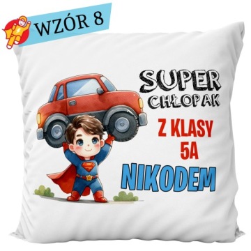НАВУШКА SUPER BOY + ПОДАРОК ​​НА ДЕНЬ ПАРНЯ ИМЯ КЛАССА