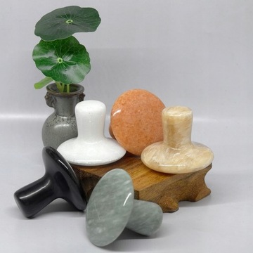 Массажный камень с грибами из розового кварца 5,5x4 см Cr