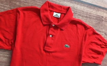 LACOSTE SUPER KOSZULKA POLO CZERWONA LOGO S