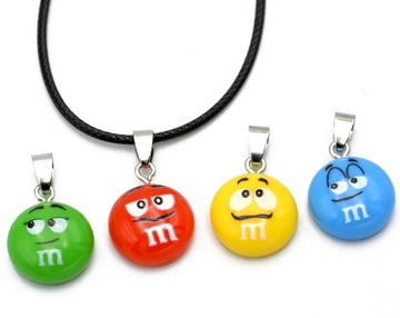 4x zawieszka M&M's m&ms + sznurek woskowany