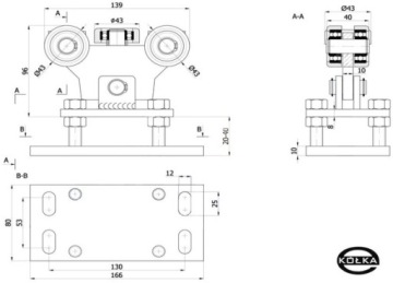 ДЕРЖАТЕЛИ ДЛЯ ВОРОТ РОЛИКИ ДЛЯ РАЗДВИЖНЫХ ВОРОТ 50x50x2,5