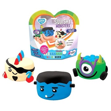 ZESTAW LEKKIEJ CIASTOLINY Squishy Monsters
