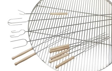 РЕШЕТКА КРУГЛАЯ 50 СМ, НЕРЖАВЕЮЩАЯ, ДЛЯ КАМИННОГО ГРИЛЯ