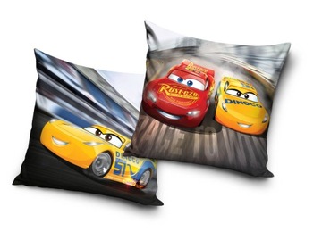 POSZEWKA pluszowa dekoracyjna na poduszkę CARS 40x40 cm AUTA WELWET