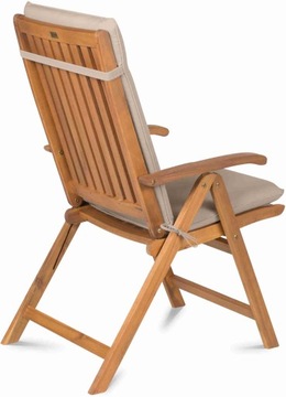 Набор из 2 садовых стульев с деревянным подлокотником