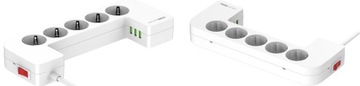 Ładowarka Listwa Zasilacz Organizer Kabli 3x USB