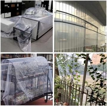 ПРОЗРАЧНЫЙ КАРТЕР ДЛЯ САДОВОЙ ТЕРРАСЫ, ВОДОНЕПРОНИЦАЕМЫЙ, ГЛАЗА, ПРОЧНАЯ ВЕРЕВКА, 2х5м