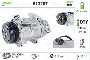 FIAT VAL 813207 КОМПРЕССОР КОНДИЦИОНЕРА ВОЗДУХА