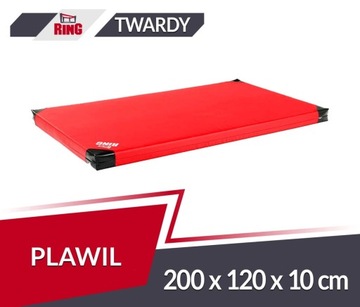 Materac gimnastyczny 200 x 120 x 10 cm PVC R90 czerwony