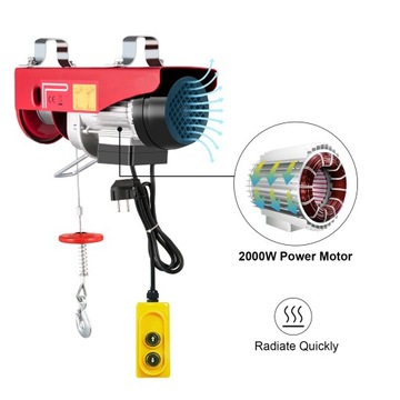 Лебедка электрическая VEVOR Winch 600/1200кг с концевым выключателем