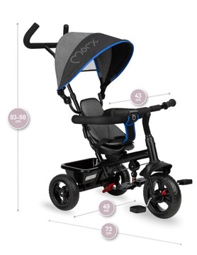 Трехколесный велосипед Momi IRIS 5-в-1, синий кобальт