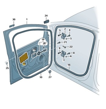 ЗВУК ДВЕРЕЙ ОРГ AUDI SEAT SKODA VW D378500A2