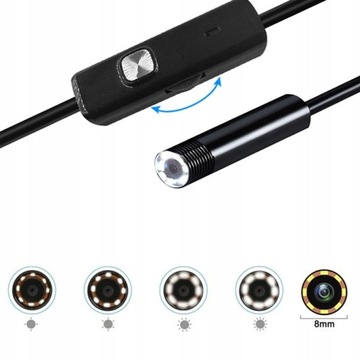 Камера для осмотра эндоскопа 5M 8LED для ПК с ОС Android ТЕЛЕФОН 3IN1 FullHD 1080P