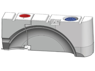 Бак для чистой и грязной воды 65л и 28л для колесной арки VW T6 T5