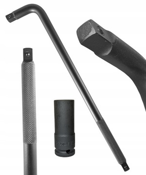 KLUCZ DO KÓŁ POKRĘTŁO L KUTE 1/2'' PRODUKT POLSKI NASADKA UDAROWA 19mm