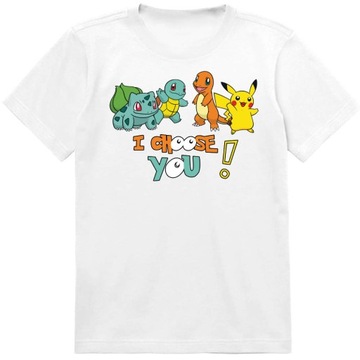KOSZULKA DZIECIĘCA T-SHIRT DLA DZIECKA POKEMON 152 PREZENT JAKOŚĆ