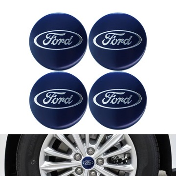 NAKLEJKI NA DEKIELKI KOŁPAKI FELGI FORD 56MM 4x