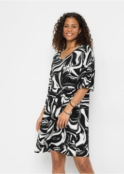 BONPRIX VV1 PQT WZORZYSTA SUKIENKA OVERSIZE _/ 50