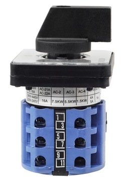 КУЛАЧКОВЫЙ ПЕРЕКЛЮЧАТЕЛЬ 16A 3F ЛЕВАЯ ПРАВАЯ ПЛАТА IP65