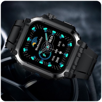 SMARTWATCH MĘSKI ZEGAREK FUNKCJA GPS ROZMOWY POLSKIE MENU CIŚNIENIE 410mAh