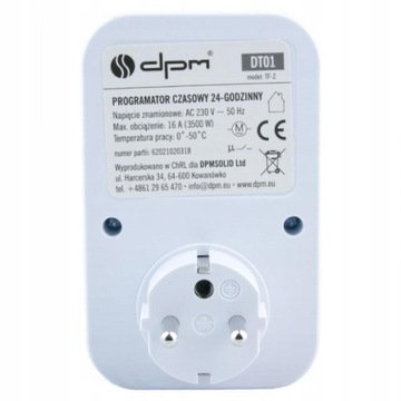 АНАЛОГОВЫЙ таймер DPM DT01