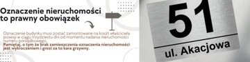Адресная табличка НОМЕР | ДОМ. АДРЕС| 30х20см | УФ | Монтажный комплект