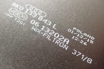 AUDI A5 8T FILTR VZDUCHU 8K0133843L