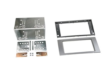 Ramka radiowa Ford Focus C-max 2DIN srebrna zestaw