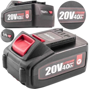 Akumulator 4.0 Ah 20V WORCRAFT ONE-FOR-ALL