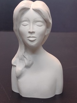 ЭЛА гипсовый бюст женской головы для закалки.