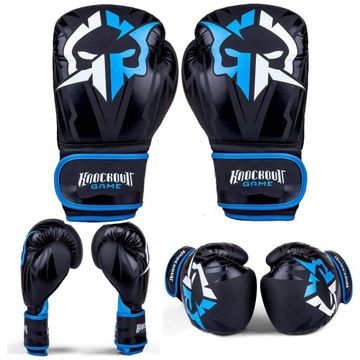 Rękawice bokserskie Ground Game Logo 2.0 Czarne r. 14oz