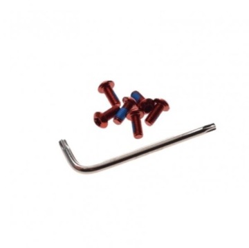 ŚRUBA TARCZY HAMULCOWEJ UNEX CZERWONE 6 SZT